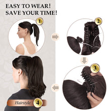 Load image into Gallery viewer, Synthetic Clip in Claw Hair Extension 13&quot; Ponytail Extension Long Curly Ponytail
