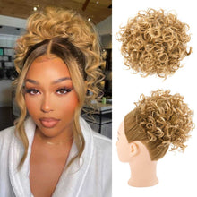 Load image into Gallery viewer, Curly Messy Hair Bun Hair Piece Elastic Drawstring Hair Bun Wig Store
