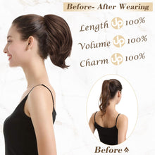 Load image into Gallery viewer, Straight Hair Bun Extension - 8 Inch Claw Clip
