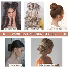 Load image into Gallery viewer, Straight Hair Bun Ponytail Extension, Elastic Scrunchie
