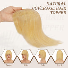 Load image into Gallery viewer, Human Hair Topper Crown Topper Hair Piece for Women 6X9 cm Base

