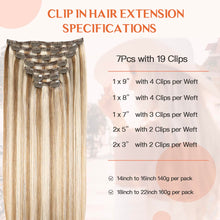 Load image into Gallery viewer, Silky Straight Clip in Remy Hair Extensions for Women
