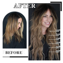 Load image into Gallery viewer, Balayage Clip in Human Hair Extensions Real Human Hair
