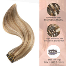 Load image into Gallery viewer, Silky Straight Clip in Remy Hair Extensions for Women

