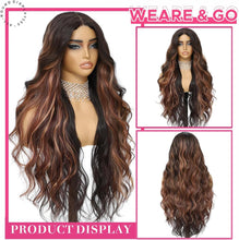 Load image into Gallery viewer, Balayage Brown 4x1 Pre-Cut Lace Front Synthetic Wig 30&quot;
