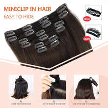 Load image into Gallery viewer, Silky Straight Clip in Remy Hair Extensions for Women

