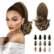 Load image into Gallery viewer, Synthetic Clip in Claw Hair Extension 13&quot; Ponytail Extension Long Curly Ponytail
