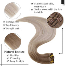 Load image into Gallery viewer, Balayage Clip in Human Hair Extensions Real Human Hair hair extension Wig Store
