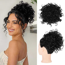 Load image into Gallery viewer, Curly Messy Hair Bun Hair Piece Elastic Drawstring Hair Bun Wig Store
