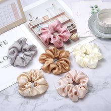 Load image into Gallery viewer, Silk Hair Ties Scrunchies Gift Set -6 Pack

