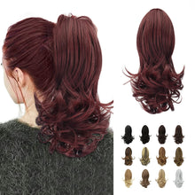 Load image into Gallery viewer, Synthetic Clip in Claw Hair Extension 13&quot; Ponytail Extension Long Curly Ponytail
