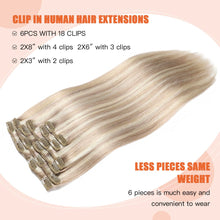 Load image into Gallery viewer, Silky Straight Clip in Remy Hair Extensions for Women
