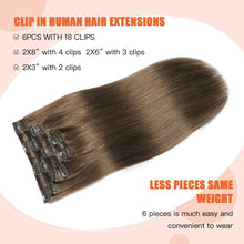 Load image into Gallery viewer, Silky Straight Clip in Remy Hair Extensions for Women
