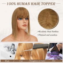 Load image into Gallery viewer, Human Hair Topper Crown Topper Hair Piece for Women 6X9 cm Base
