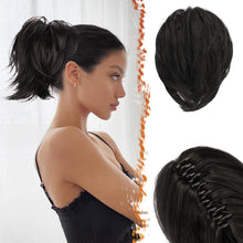 Load image into Gallery viewer, Straight Hair Bun Extension - 8 Inch Claw Clip
