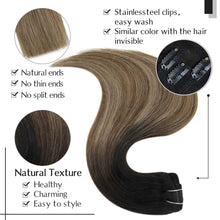 Load image into Gallery viewer, Balayage Clip in Human Hair Extensions Real Human Hair hair extension Wig Store
