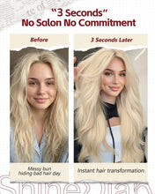 Load image into Gallery viewer, Long Wavy Wig With Bangs PuffPro Voluminous High Crown 4x4 Parting
