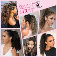Load image into Gallery viewer, Long Kinky Curly Ponytail Extension for Women 18Inch
