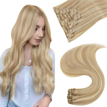 Load image into Gallery viewer, Balayage Clip in Human Hair Extensions Real Human Hair hair extension Wig Store
