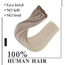 Load image into Gallery viewer, Balayage Clip in Human Hair Extensions Real Human Hair hair extension Wig Store
