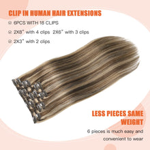 Load image into Gallery viewer, Silky Straight Clip in Remy Hair Extensions for Women
