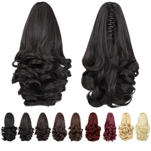 Load image into Gallery viewer, Straight Natural Looking ponytail extension, claw clip
