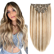Load image into Gallery viewer, Silky Straight Clip in Remy Hair Extensions for Women
