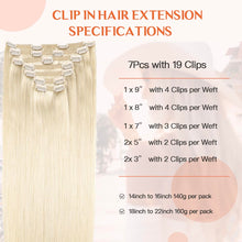 Load image into Gallery viewer, Silky Straight Clip in Remy Hair Extensions for Women
