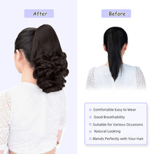 Load image into Gallery viewer, Straight Natural Looking ponytail extension, claw clip
