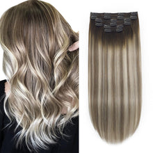 Load image into Gallery viewer, Silky Straight Clip in Remy Hair Extensions for Women
