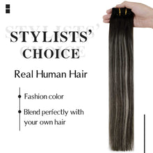 Load image into Gallery viewer, Balayage Clip in Human Hair Extensions Real Human Hair hair extension Wig Store
