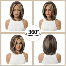 Load image into Gallery viewer, Highlight Gradient Shoulder-Length Straight Bob Synthetic Wig
