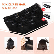 Load image into Gallery viewer, Silky Straight Clip in Remy Hair Extensions for Women
