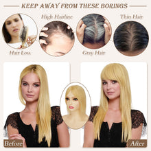Load image into Gallery viewer, Human Hair Topper Crown Topper Hair Piece for Women 6X9 cm Base
