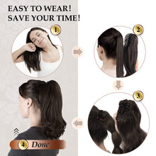 Load image into Gallery viewer, Synthetic Clip in Claw Hair Extension 13&quot; Ponytail Extension Long Curly Ponytail
