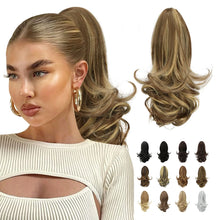 Load image into Gallery viewer, Synthetic Clip in Claw Hair Extension 13&quot; Ponytail Extension Long Curly Ponytail
