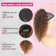 Load image into Gallery viewer, Long Kinky Curly Ponytail Extension for Women 18Inch
