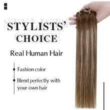 Load image into Gallery viewer, Balayage Clip in Human Hair Extensions Real Human Hair hair extension Wig Store
