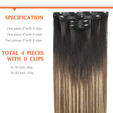 Load image into Gallery viewer, Silky Straight Clip in Remy Hair Extensions for Women
