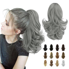 Load image into Gallery viewer, Synthetic Clip in Claw Hair Extension 13&quot; Ponytail Extension Long Curly Ponytail
