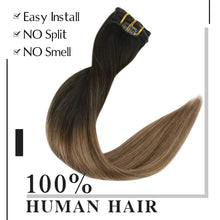 Load image into Gallery viewer, Balayage Clip in Human Hair Extensions Real Human Hair hair extension Wig Store
