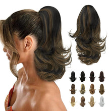 Load image into Gallery viewer, Synthetic Clip in Claw Hair Extension 13&quot; Ponytail Extension Long Curly Ponytail
