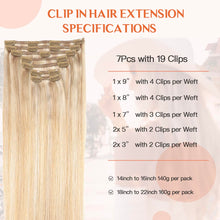 Load image into Gallery viewer, Silky Straight Clip in Remy Hair Extensions for Women
