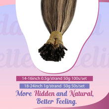 Load image into Gallery viewer, I-tips Hair Extensions Human Hair pre bonded
