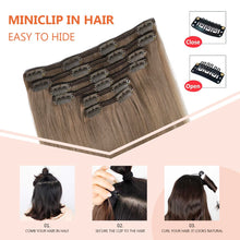 Load image into Gallery viewer, Silky Straight Clip in Remy Hair Extensions for Women
