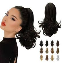 Load image into Gallery viewer, Synthetic Clip in Claw Hair Extension 13&quot; Ponytail Extension Long Curly Ponytail
