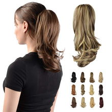 Load image into Gallery viewer, Synthetic Clip in Claw Hair Extension 13&quot; Ponytail Extension Long Curly Ponytail
