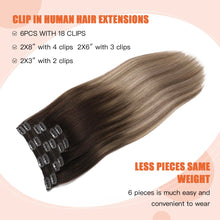 Load image into Gallery viewer, Silky Straight Clip in Remy Hair Extensions for Women
