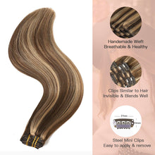 Load image into Gallery viewer, Silky Straight Clip in Remy Hair Extensions for Women
