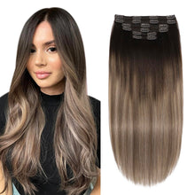Load image into Gallery viewer, Silky Straight Clip in Remy Hair Extensions for Women
